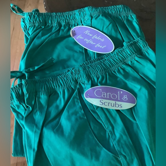 Set of 2 Turquoise Pants Scrubs - Picture 3 of 4